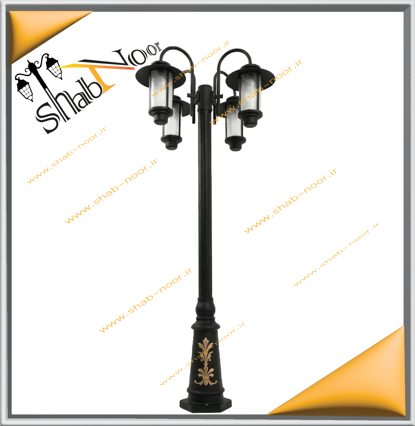 چراغ باغی پایه بلند مدل لوین