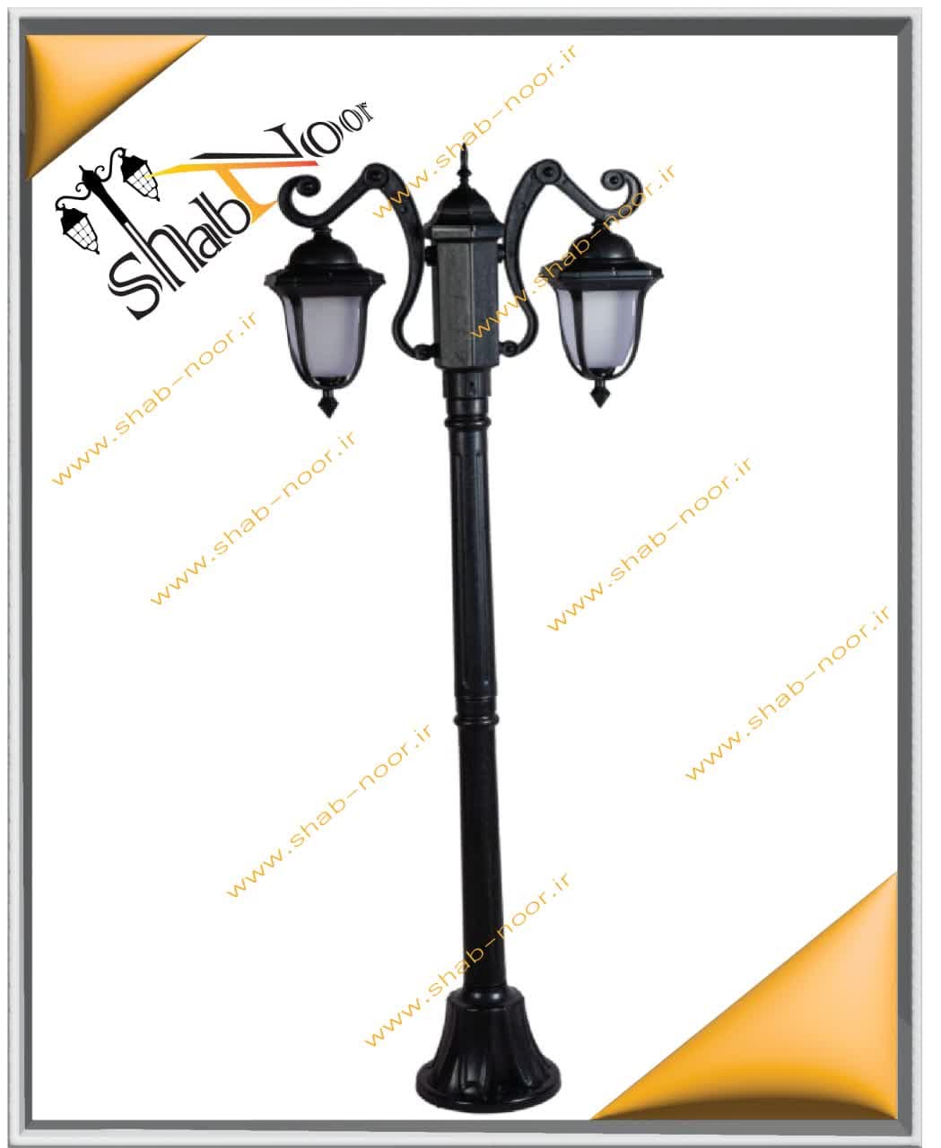 چراغ حیاطی مدل لاله دو شعله